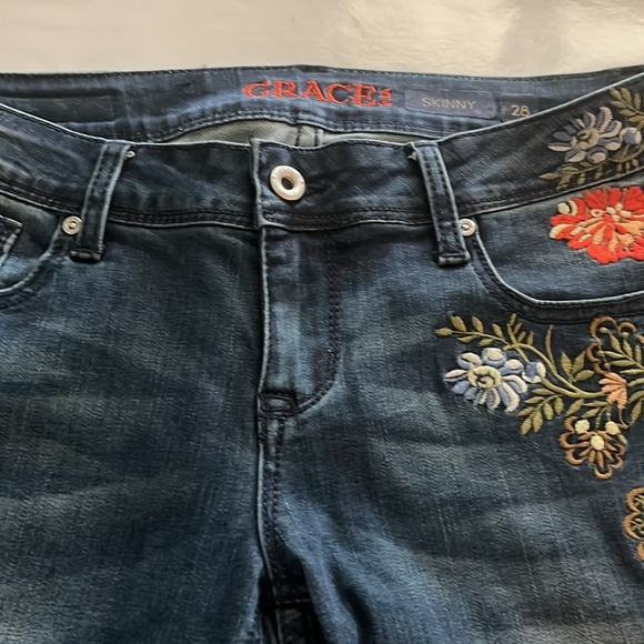 Grace Jeans Skinny Mid Rise Size 28 - Picture 15 of 16
